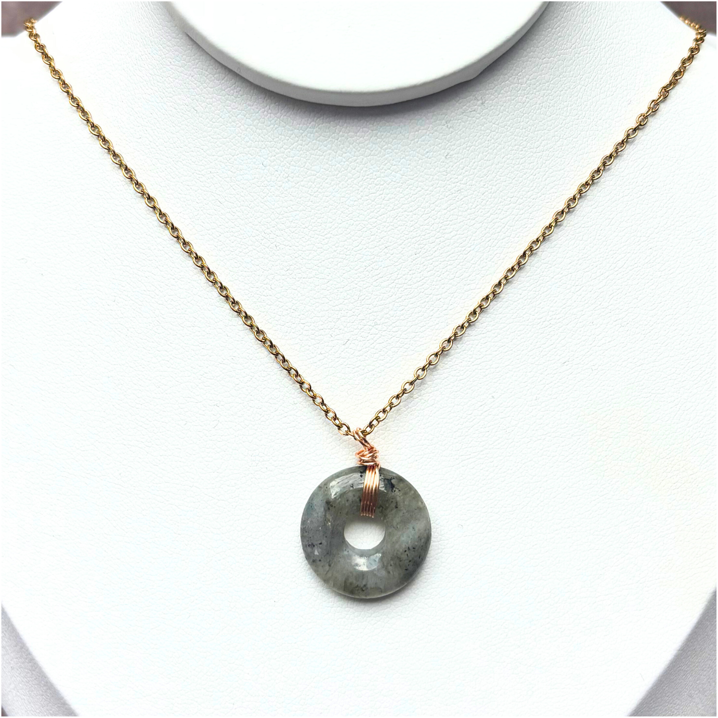 Collier Donut en Labradorite