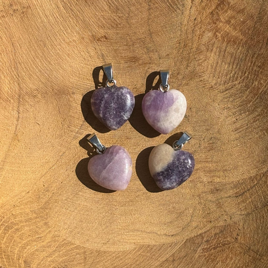 Pendentif Coeur Lépidolite 1