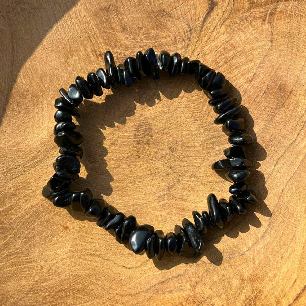 Bracelet baroque en Obsidienne