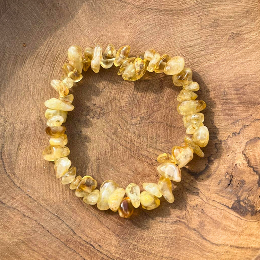 Bracelet baroque en Citrine chauffée