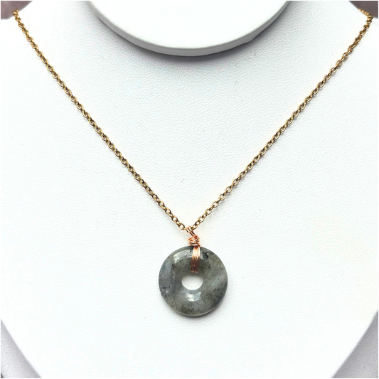 Collier Donut en Labradorite