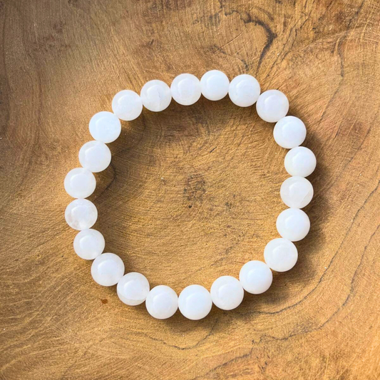 Bracelet en Jade Blanc