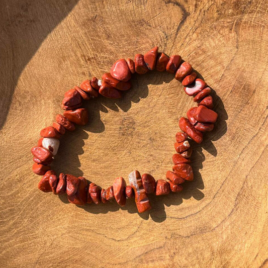 Bracelet baroque en Jaspe Rouge