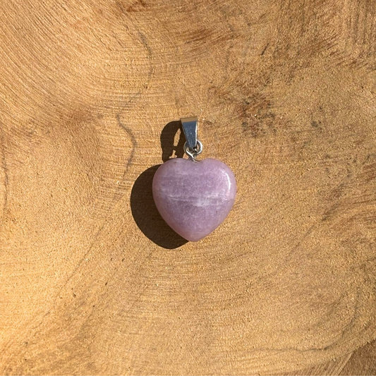 Pendentif Coeur Lépidolite 1