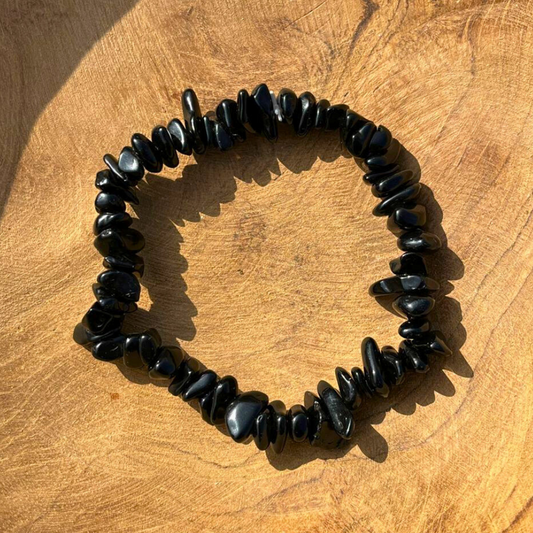 Bracelet baroque en Obsidienne