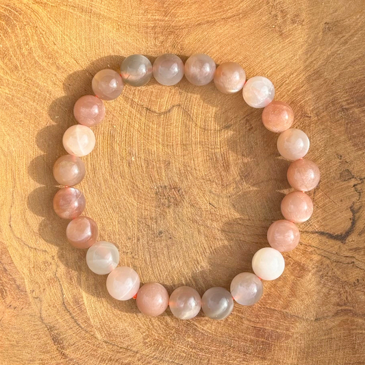 Bracelet en Pierre de Lune multicolore