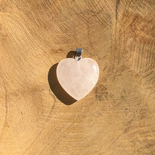 Pendentif Coeur Quartz Rose